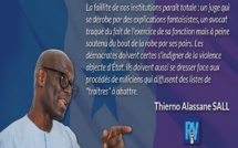 Thierno Alassane Sall : "La faillite de nos institutions paraît totale"
