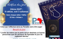 Ramadan-Nafila de la 24ème NUIT : 6 rakkas pour "être au Paradis sans être juge"