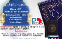 Ramadan-Nafila de la 28ème NUIT : 4 rakkas pour être "absous de tous ses péchés"