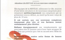 Changement des compteurs de Sen’Eau : SOS consommateurs alerte et demande aux populations de refuser