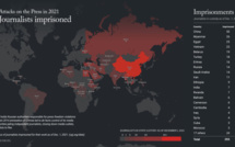 293 journalistes emprisonnés et 24 assassinés en 2021 (rapport CPJ)
