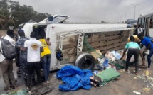 Autoroute à péage: un car "Ndiaga Ndiaye" se renverse et fait 27 blessés dont 2 dans un état grave 