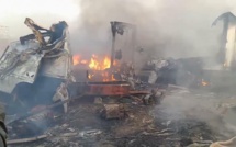 Saint-Louis : un incendie consume six (6) camions frigos dans un garage mécanique