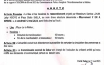 Dakar : le préfet autorise la manifestation du F24 (Document)