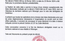 Présidentielle 2024: le ministre de l'Intérieur publie le décret portant convocation du corps électoral 