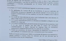 Soupçons de corruption: les 7 sages sortent de leur réserve et menacent