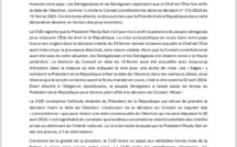  Le CUD parle d'un dialogue pour "des intérêts privés au détriment de l'intérêt national."