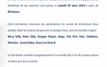Dakar : des perturbations dans la distribution de l'eau ce samedi 