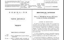 Le décret fixant l'élection présidentielle le 24 mars publié dans le journal officiel (Documents)