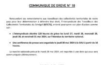 L'Intersyndicale des travailleurs des collectivités territoriales du Sénégal décrète une grève de cinq (5) jours à partir de ce lundi 