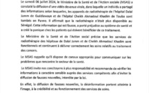 Vidéo affirmant la panne des appareils de radiothérapie : le ministère de la Santé dément et menace de saisir la justice
