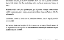 Auchan Sénégal dément tout contentieux avec le fisc sénégalais