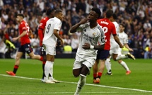 Espagne : le Real Madrid bat Osasuna (4–0) avec un triplé de Vinicius