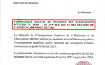 Enseignement supérieur : le ministère annonce le début des versements des allocations d'études ce jeudi 6 février 