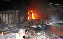 Rufisque : un incendie ravage le marché Arafat, 15 cantines réduites en cendre