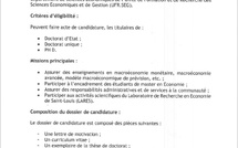 Appel à candidatures : l'Université Gaston Berger de Saint-Louis recrute un enseignant-chercheur en Macroéconomie (Document)