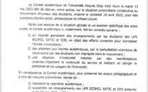 Université Alioune Diop de Bambey : Le Conseil académique suspend les cours dans trois UFR et dissout les amicales étudiantes