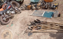 Saraya : six sites d'orpaillage clandestins démantelés, d'importants matériels saisis