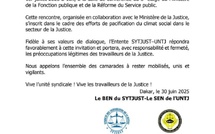 Secteur de la Justice : vers un début de négociations entre l’État et les travailleurs