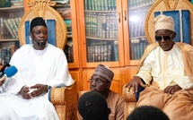Ousmane Sonko reçu par le Khalife de Médina Baye en prélude au Maouloud