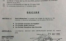 Dissolution de cellules à la Rts : voici la décision de Pape Alé Niang (Document) 