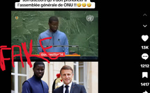Faux : Le discours du Président Diomaye à l'AG de l’ONU ne vient pas de Macron
