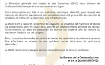 DGID : interruption temporaire des services en ligne, les guichets mobilisés