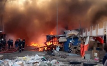 Incendie près du marché central de Rufisque : plusieurs millions de francs CFA partis en fumée